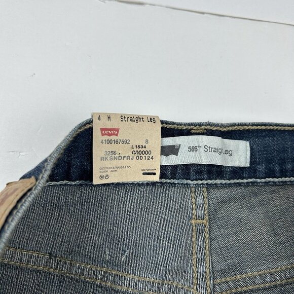 NEW Levis Jeans Womens Blue 505 Straight Leg Mid Rise Stretch Denim Sz 4M/27 - Picture 11 of 16
